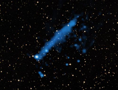 Pulsarmystiskt! Foto: X-ray: NASA/CXC/IUSS/A.De Luca et al; Optical: DSS