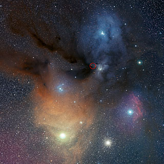 Här hittade väteperoxiden. Foto: ESO
