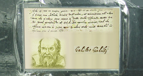 ... liksom denna hälsning från Galileo Galilei. Foto: NASA