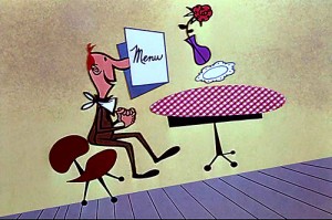 I Disneys tecknarstuga illustrerades begreppet tyngdlöshet så här.
