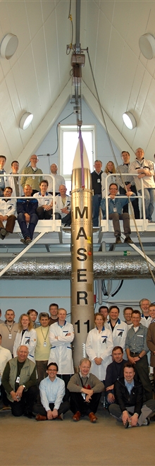 MASER-gruppen, forskare och tekniker, samlad. Foto: SSC