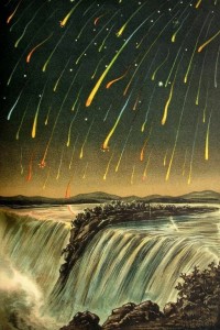 Leoniderna 1833, över Niagarafallen.