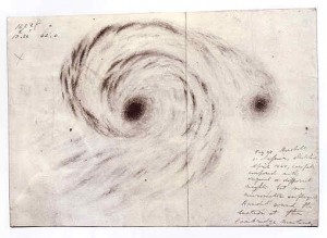 Spiralen M51 - tecknad av Lord Rosse