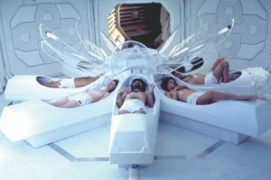 Vintersömn ombord i sf-skräckisen Alien (1979).