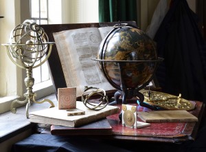 Bild från Oxford-museets hemsida. I fokus en vacker stjärnglob av renässansastronomen Johannes Schöner.