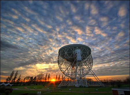 Lovell-teleskopet i dag. Foto: The University of Manchester