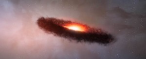 Så här tänker sig en spaceartist en brun dvärg med stoftmoln, Ill: ESO