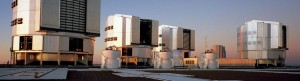 De fyra VLT-bjässarna. Foto: ESO