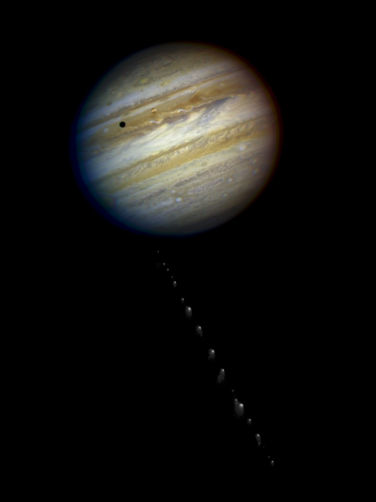 Bildkälla: NASA, ESA, H. Weaver and E. Smith (STScI) and J. Trauger and R. Evans (Jet Propulsion Laboratory).
