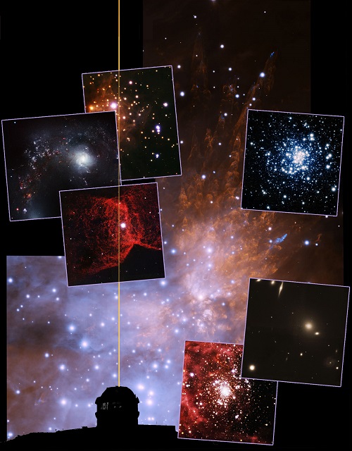 Systemet kallat Gemini Multi-conjugate adaptive optics (GeMS) System är nu igång. Bildkälla: Eve Furchgott, Blue Heron Multimedia.