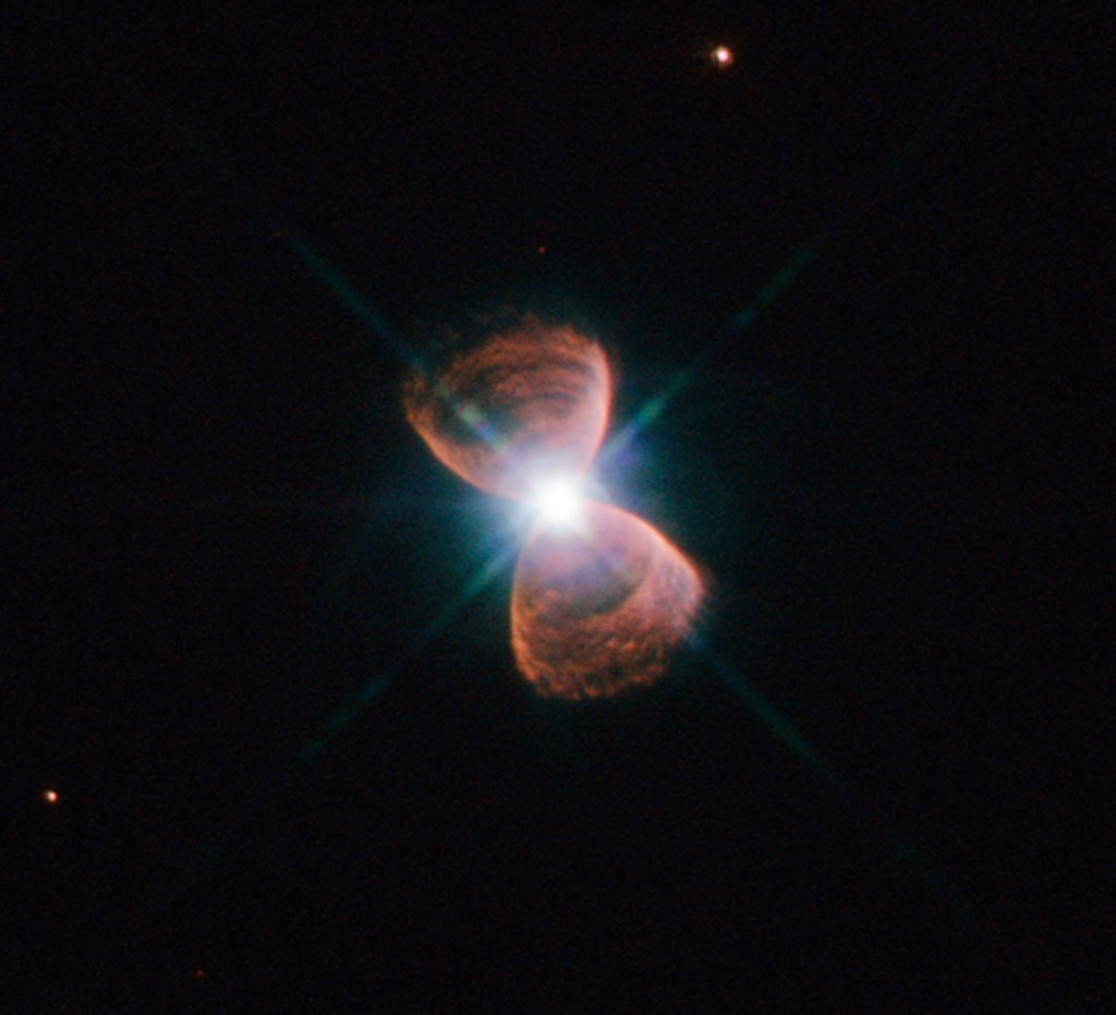 Typisk bipolär planetarisk nebulosa. Bildkälla: ESO