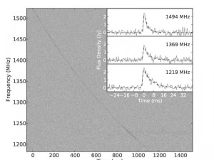 Utbrottet för FRB 110220.Bildkälla: © Science / D. Thornton et al.