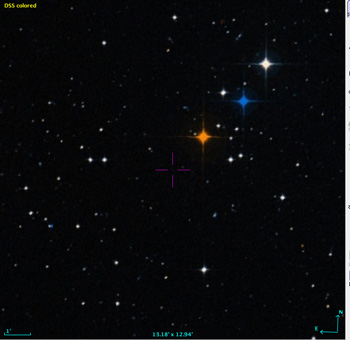 Bildkälla: Digital Sky Survey samtHugh R. A. Jones, University of Hertfordshire)