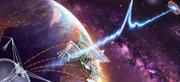 Fast radio burst FRB 121102 observed by the European VLBI Network and the Arecibo Telescope (illustration)
