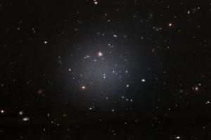 A ghostly galaxy lacking dark matter