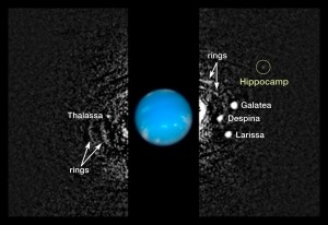 Hubble data showing Neptune’s inner moons