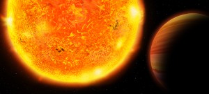 Exoplanet HD 102956 b and its host star (illustration)