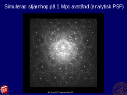 Simulated cluster at 1 Mpc